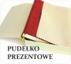 pudełko prezentowe na kalendarz A4 wyłożone ozdobnym materiałem
